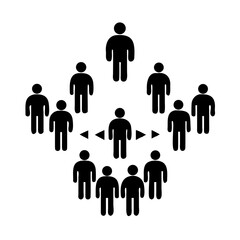 People crowd icons. Large group of people. Team of men or women. People gathering together, standing in queue. Person pictogram icon vector set. User group network, silhouettes for infographic