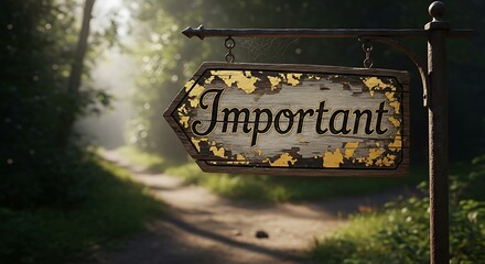 Important Sign in Nature - A Path to Awareness and Focus.