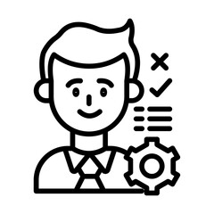 Accounting man icon
