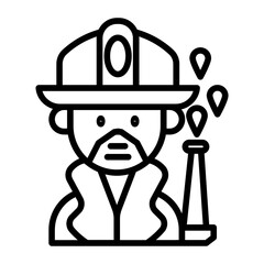 Fire fighter icon
