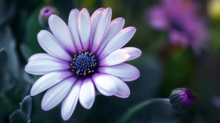 Obraz premium Datura Flowers (Jimsonweed): Large, Showy Trumpet-Shaped Blooms in White, Purple or Pink—Growing in Temperate/Tropical Regions (Roadsides, Wastelands), Known for Toxic Alkaloids (Atropine, Scopolamine