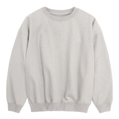 Fototapeta premium PNG Oversized Vintage Gray Blank Crewneck Mockup Isolated On Transparent Background