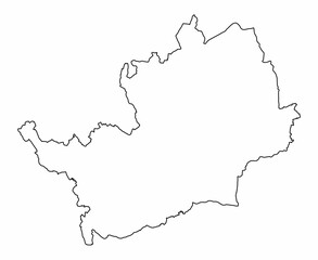 Hertfordshire county outline map