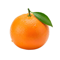 Ripe Orange with Green Leaf and Water Droplets on Black Background Keywords: orange, citrus fruit, ripe, fresh, green leaf, water