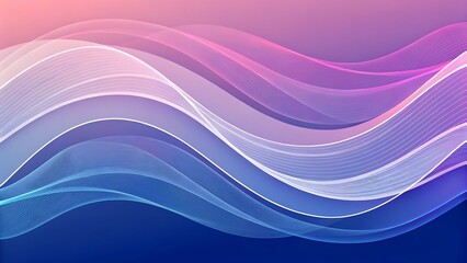 Abstract flowing waves of light in pastel pink purple and blue gradient