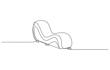Continuous one editable line drawing Love Sofa Relaxing Chair S Shaped Sofa,