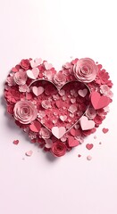 Heart of Paper Flowers - A Valentines Day Celebration.