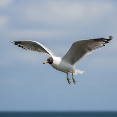 Seagull in Flight - A Birds Eye View of Coastal Freedom.