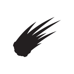 Comet silhouette vector flat illustration design on white background