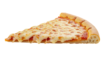 Delicious Slice of Margherita Pizza with Melted Cheese and a Crispy Crust