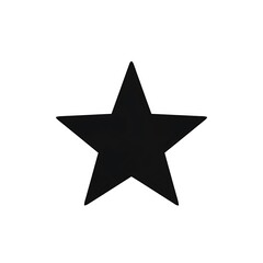 Obraz premium Simple Black Star Illustration on White Background for Design.
