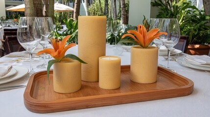 Participants will create their own bamboo candle jars using natural wood