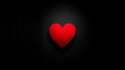 Red heart shape against a dark textured background, conveying deep emotional resonance.