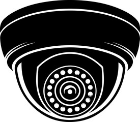 CCTV silhouette vector illustration