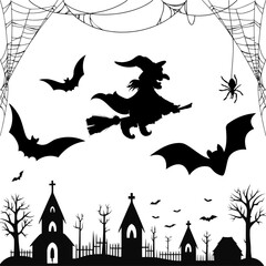Fototapeta premium halloween night background seamless pattern abstract 