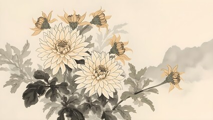 Chrysanthemums in traditional Chinese art
