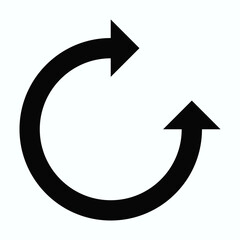 Three Quarter Circle Double Arrow Icon