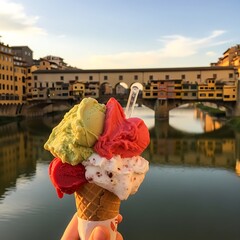 Gelato in Florence - A Sweet Treat with a View.