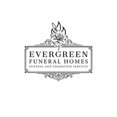 A detailed lily is showcased in a refined logo, set against an ornate bordered frame. This design symbolizes dignity and tranquility, making it ideal for funeral and cremation services.