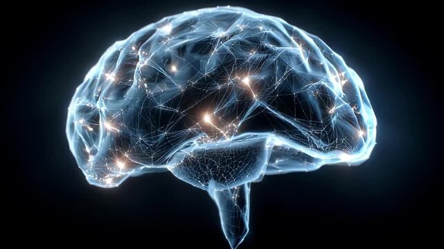 Futuristic Visualization of Brain Activity and Neural Connections in a Digital Environment