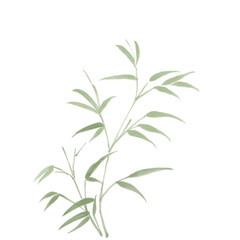 Chinese style ink bamboo illustration