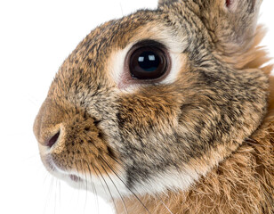  Cartoon Rabbit with Carrot, Sitting, isolated