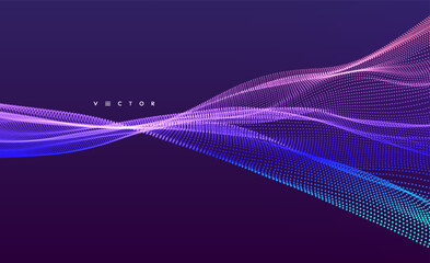 Wave background. Grid. Illustration for brochure, poster, cover, card, presentation, flyer or banner.