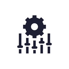 customize icon with slider bar and gear