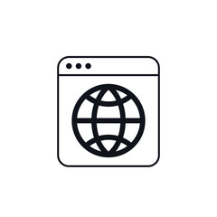 web portal icon, website pictogram on white