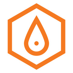 Monounsaturated fat icon vector with oil drop symbol for healthy nutrition label and diet design.