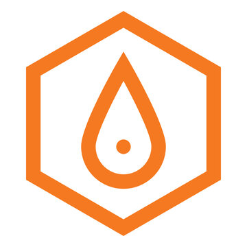 Monounsaturated fat icon vector with oil drop symbol for healthy nutrition label and diet design.