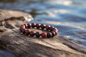 Wooden bead bracelet 