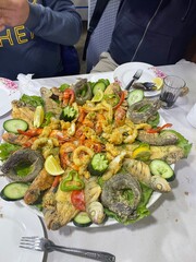 seafood on the grill