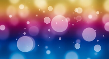 Vibrant bokeh lights abstract background with rainbow gradient