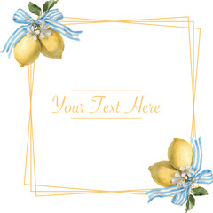 greeting card with lemon