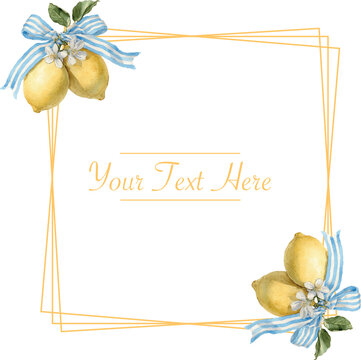 greeting card with lemon