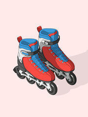 Roller Skates Illustration