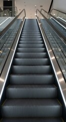 Fototapeta premium Ascending Escalator - A Modern Architectural Perspective.