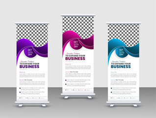 Professional roll-up banner design for corporate businesses.

