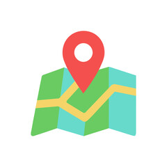 Map icon with Location Pin Vector