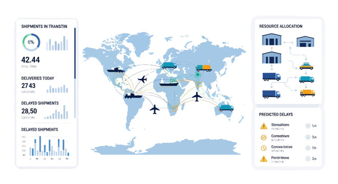 Delivery Map Dashboard Images – Browse 4,183 Stock Photos, Vectors, and ...