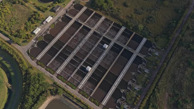 Efficiently planned wastewater plant with modern filtration and reclamation.