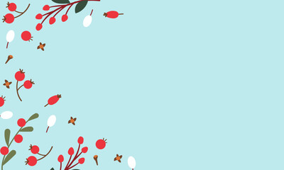 Modern universal artistic template . Merry Christmas Corporate Holiday card or invitation . Abstract frames and backgrounds design. Vector illustration in flat hand drawn style .