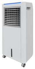 White portable steam fan
