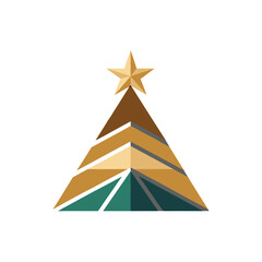 christmas tree made of colored paper