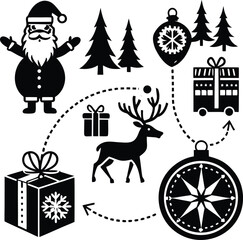 Abstract geometric pattern with glowing neon lines and metallic sphere in futuristic dark space isolated on transparent background