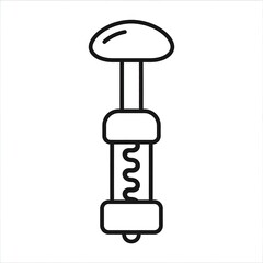 Wine corkscrew graphic
