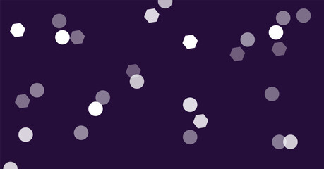 Abstract white specks of light on a purple canvas