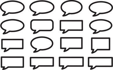 Obraz premium Clean speech bubbles for modern communication design