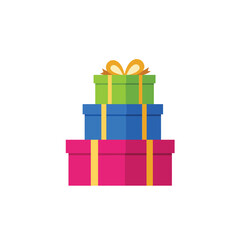 Stacked Colorful Deepavali Gift Boxes with Ribbons, Perfect for Diwali Celebrations and Holiday Presents